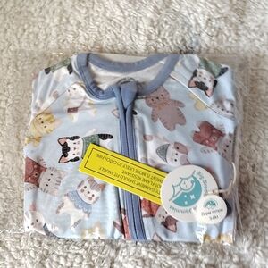 Sleepytime Dreams Kids Blue Cat Print Pajamas